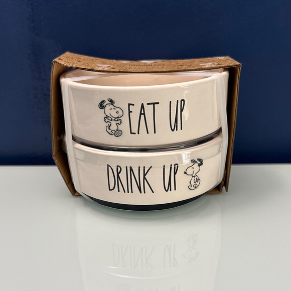 NWT Rae Dunn x Peanuts Cat Dish Set - Picture 1 of 4